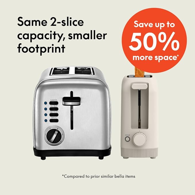 bella 2 Slice Slim Toaster