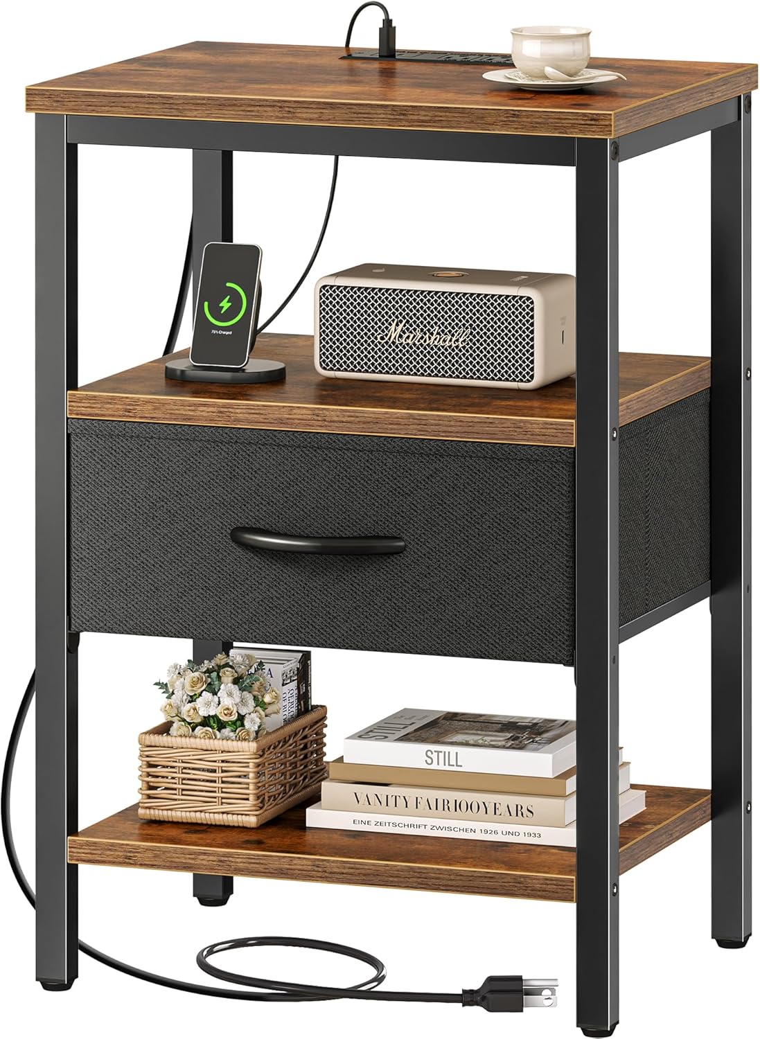 Nightstand with Charging Station