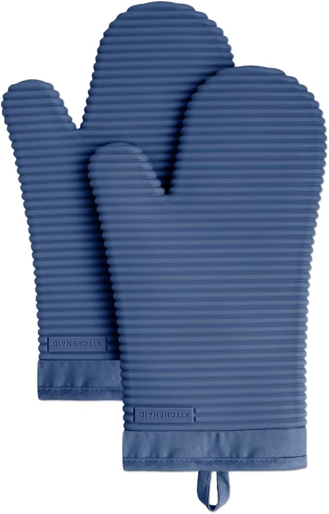 KitchenAid Ribbed Soft Silicone Oven Mitt Set